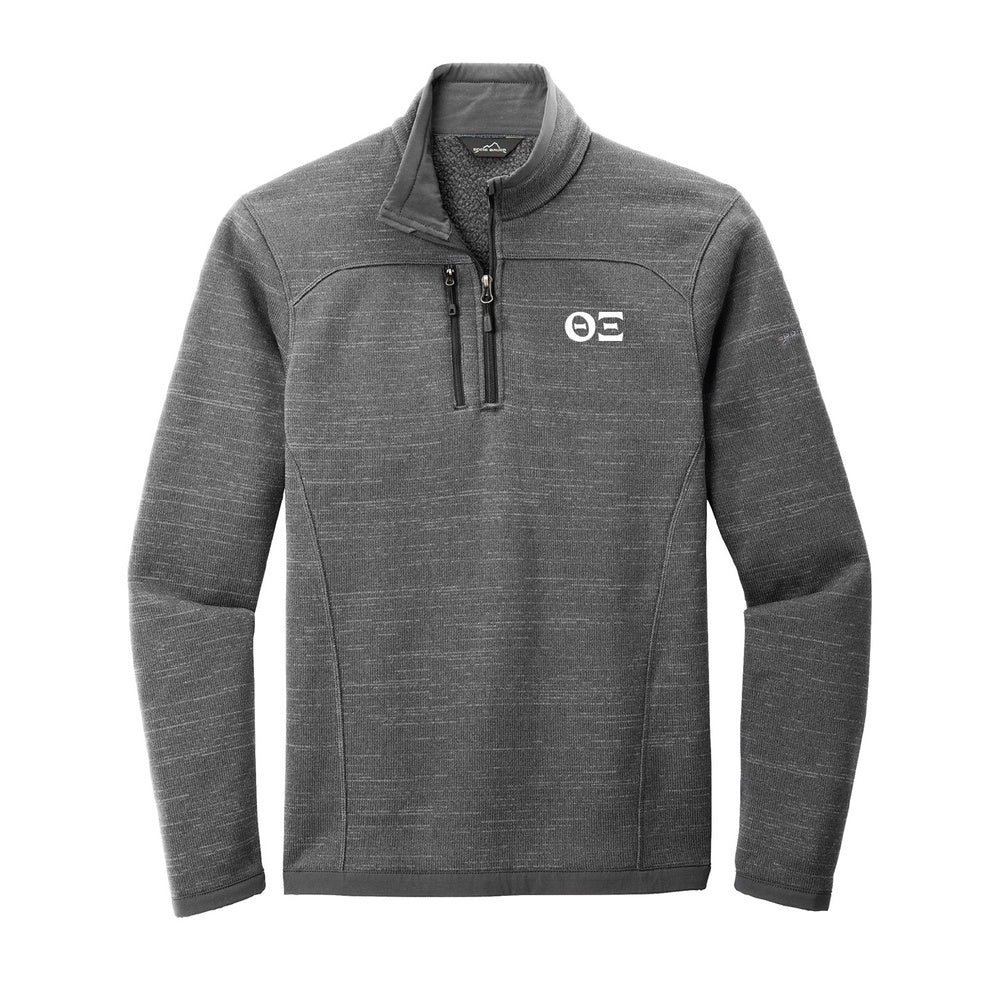 Theta Xi Eddie Bauer Sweater Fleece 1/4-Zip in Dark Grey Heather